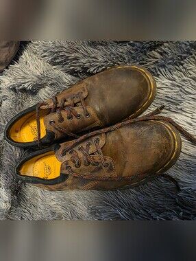 Dr. Martens Brown Leather Lace-Up Oxfords Mens Size 10